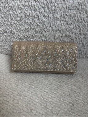 NWT Jessica McClintock Champagne Clutch